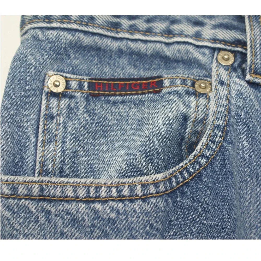 Vintage Y2K Tommy Hilfiger Jeans Mens 40x30 Blue Denim Straight Leg 0991507N
